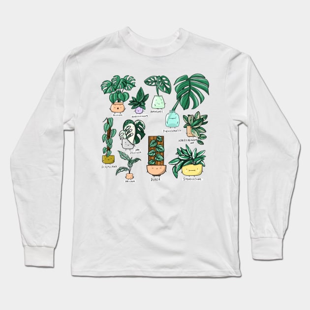 Monstera Family Long Sleeve T-Shirt by Home by Faith